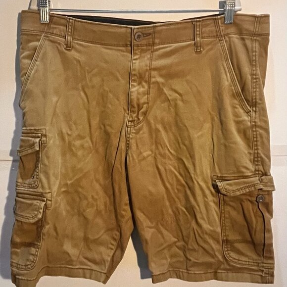 Iron Flex Ripstop Cargo Shorts Khaki Size 38 Utility Outdoor Workwear - Picture 6 of 6
